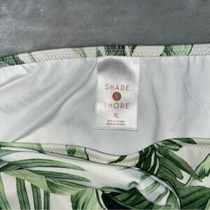 Shade & Shore Tropical Leaf Print Swim Bottom